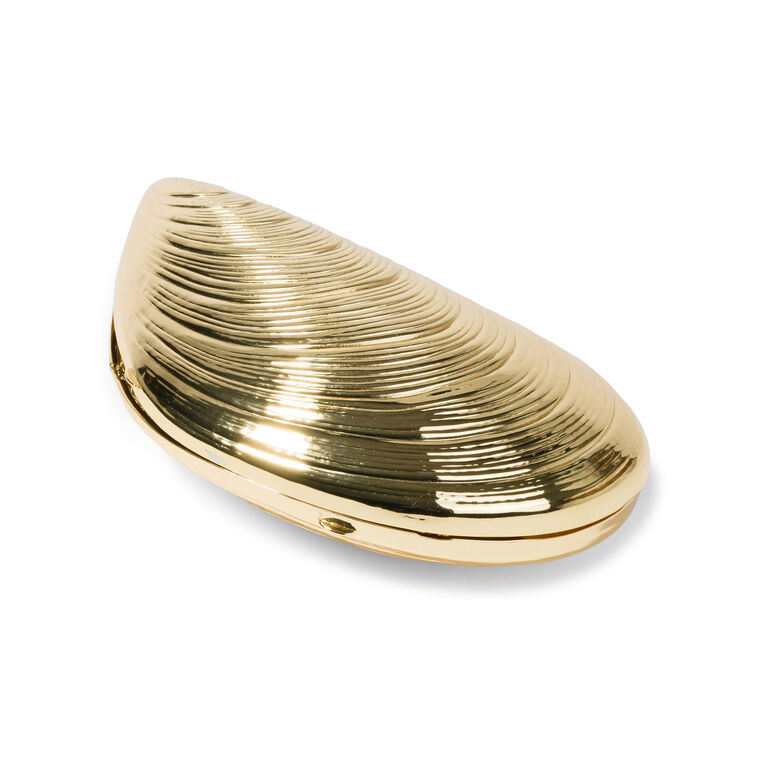 Bridget Metal Oyster Clutch image number null