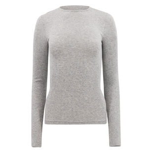 Circular Ribbed Crewneck Pullover T-Shirt