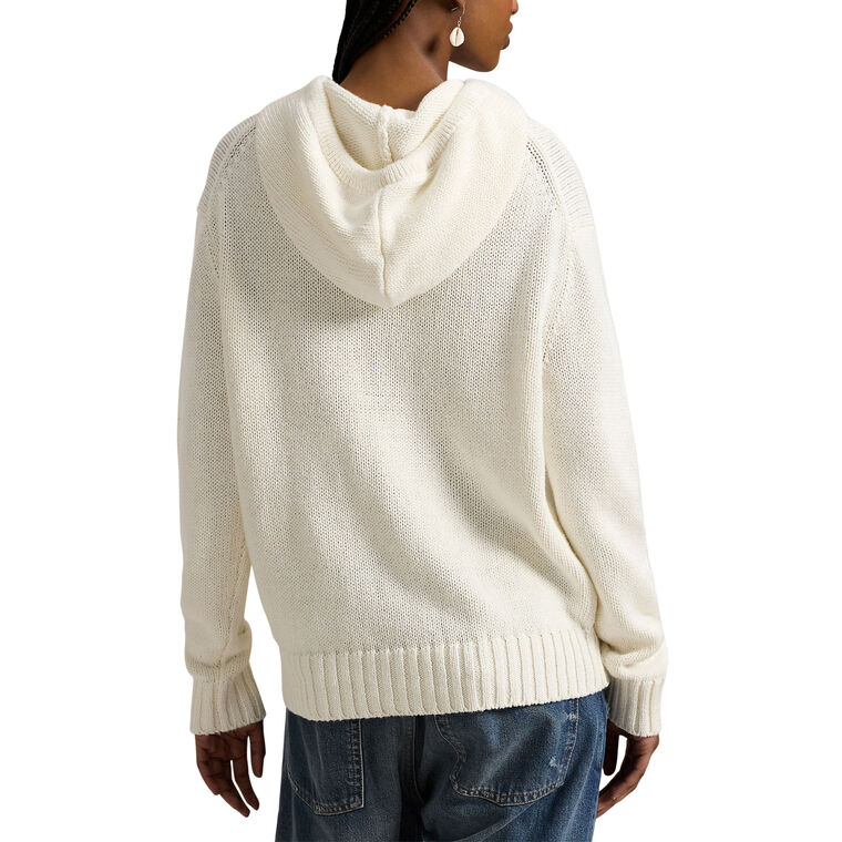 Long Sleeve Cotton Bear Hooded Sweater image number null