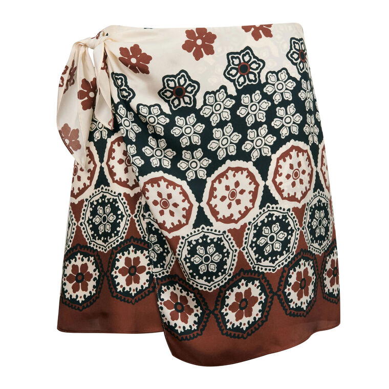Lydia Side Drape Tie Mini Skirt image number null