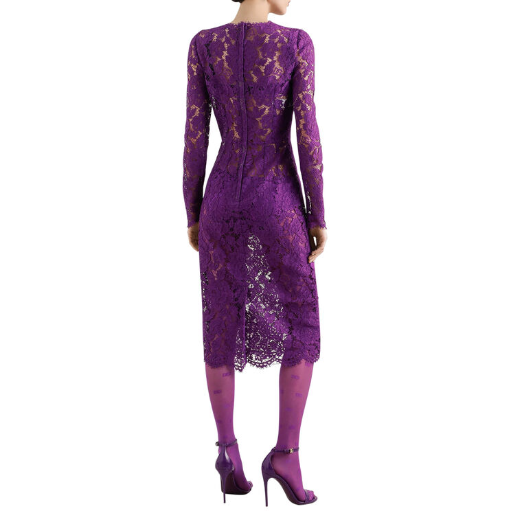 Long Sleeve Lace Midi Sheath Dress image number null