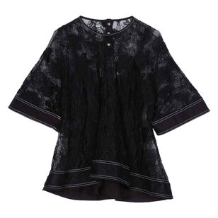 Floral Dimensional Lace Flounce Top