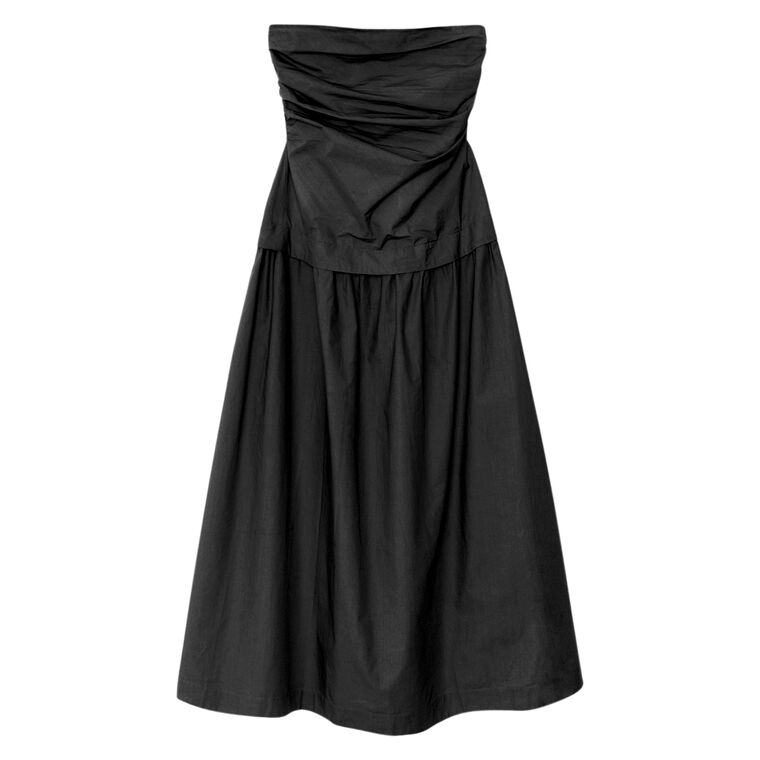 Ciara Strapless Ruched Bodice Midi Dress image number null