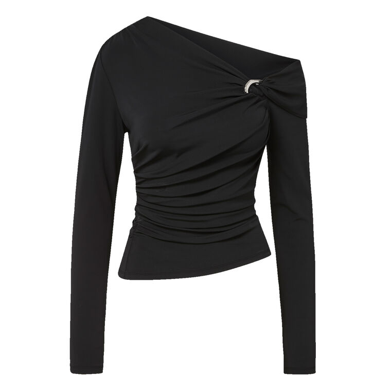 Lozea Ruched Off-The-Shoulder Top image number null