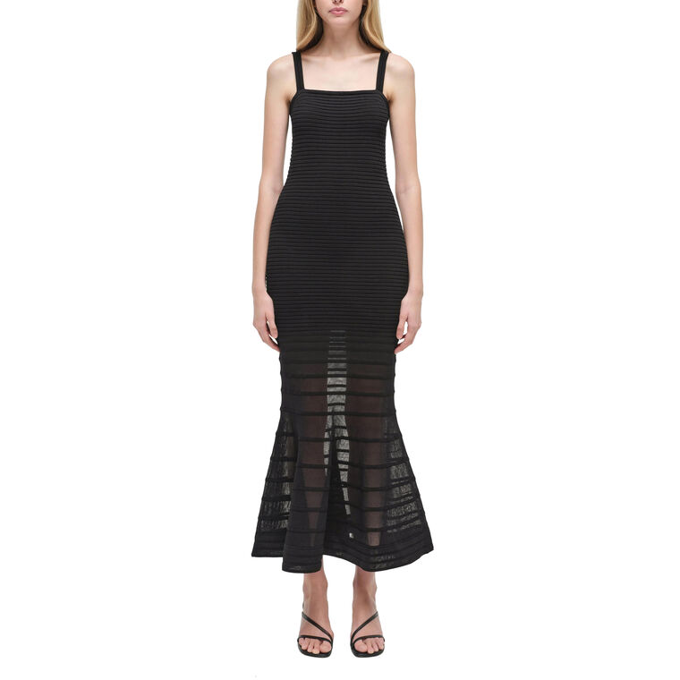 Vallarie Sleeveless Ribbed Knit Midi Dress image number null