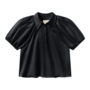Leila Puff Sleeve Button-Up Blouse