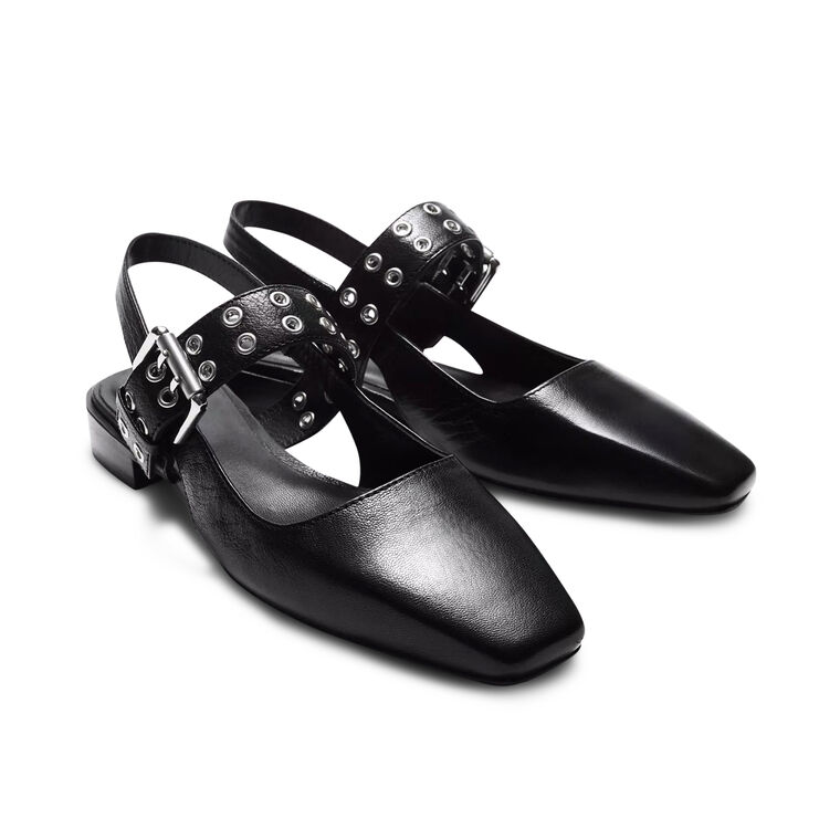 Astra Leather Slingback Flat image number null