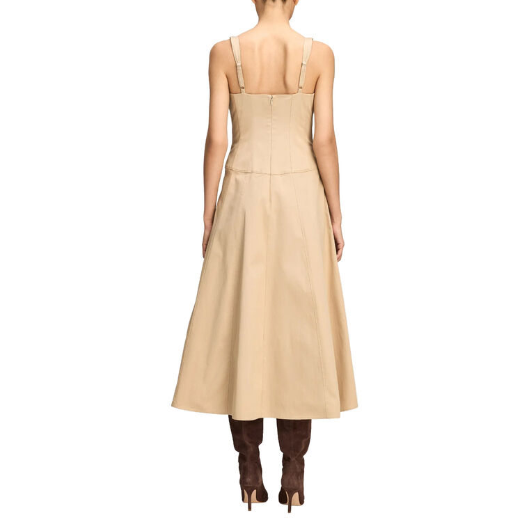 Lucil Sleeveless Button-Front A-Line Midi Dress image number null