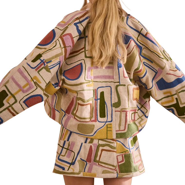 Miro Cropped Tapestry Jacket image number null