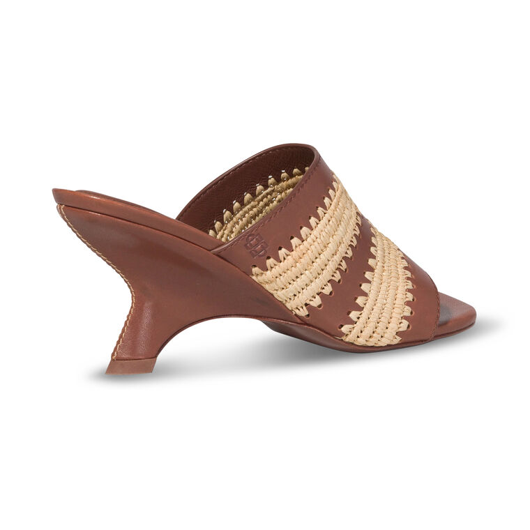 Shadow Mule Raffia Sandal image number null