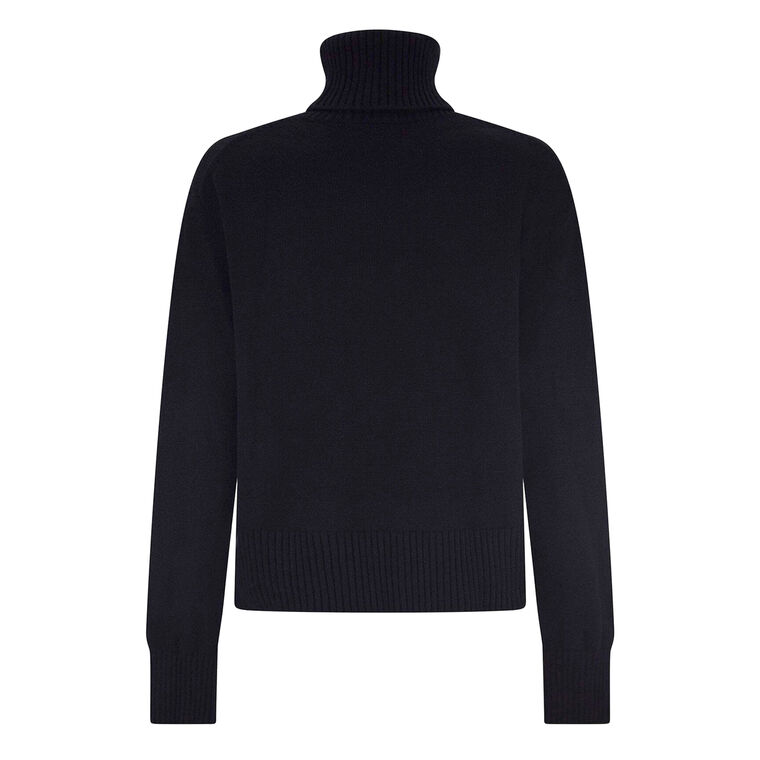 Five Senses Crystal Cropped Turtleneck Sweater image number null