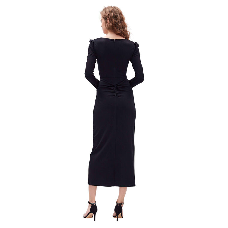 Hughie Long Sleeve Midi Ruched Dress image number null