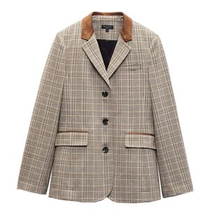 Evia Plaid Blazer