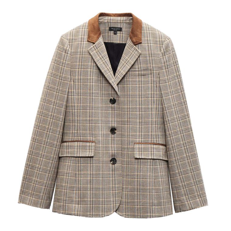 Evia Plaid Blazer image number null