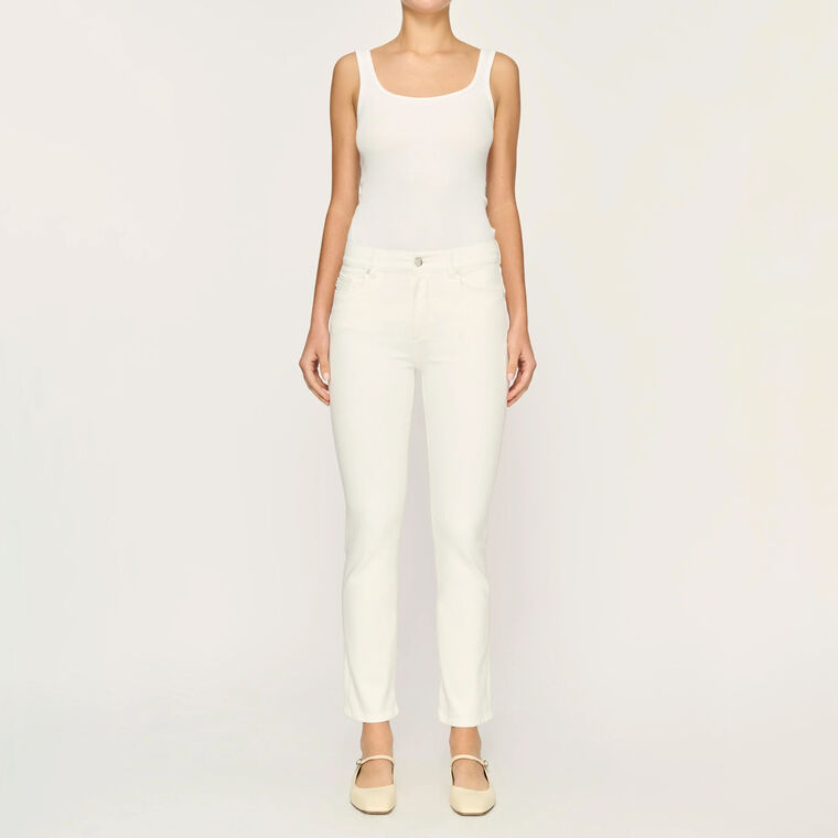 Mara Straight-Leg Mid Rise Ankle Jean image number null