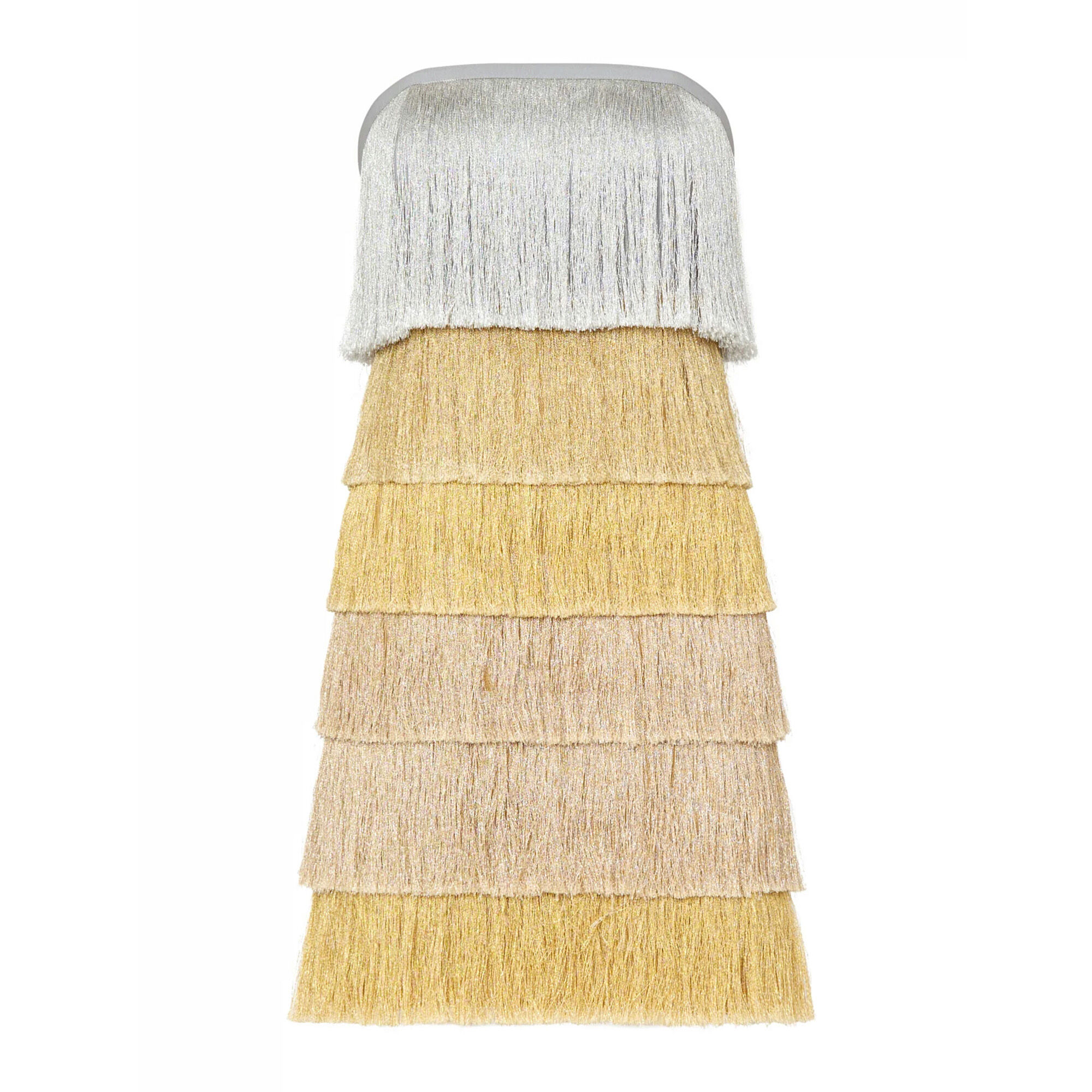 Nuoir Metallic Fringe Mini Dress