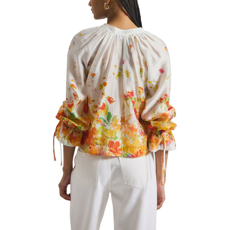 Milon Organza V-Neck Blouse image number null