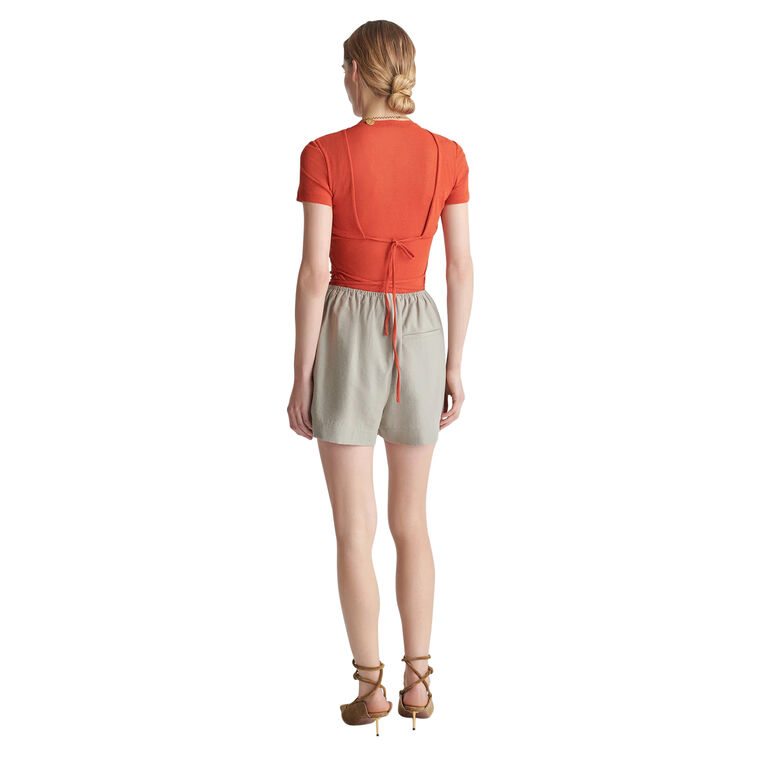 Liema Cropped Mesh-Jersey Top image number null