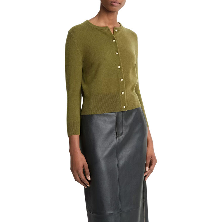 Pearl Button Wool Blend Cardigan image number null