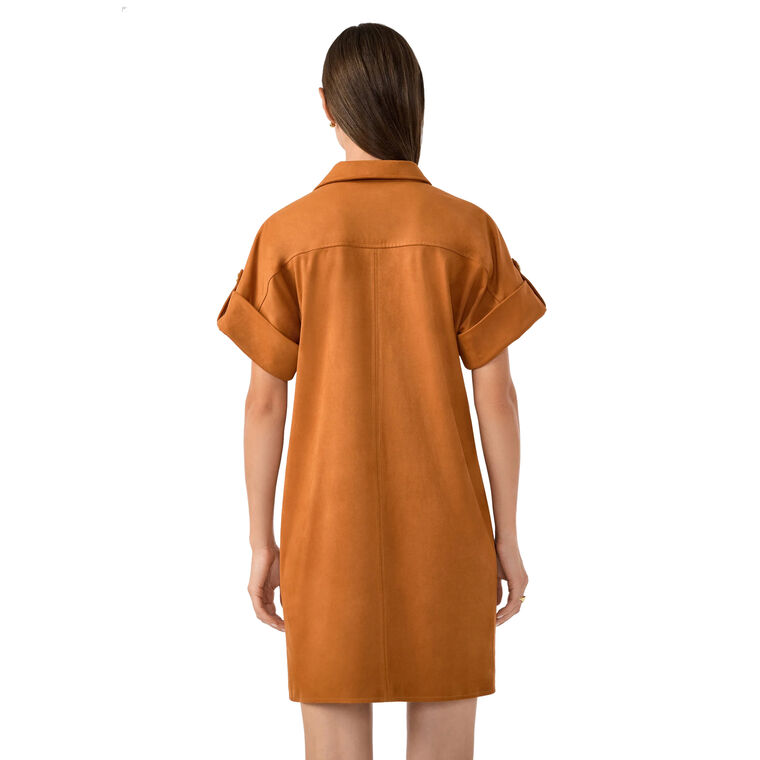 Sequoia Suede Mini Shirtdress image number null