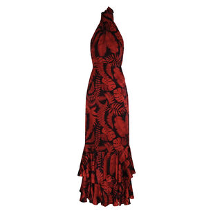 El Rocio Sleeveless Jacquard Silk Maxi Dress