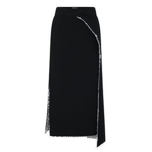 Sequined Crepe Midi Skirt