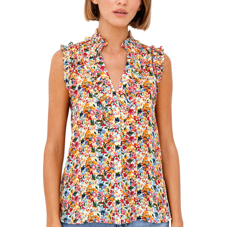 Go Spring Soiree Sleeveless Silk Blouse image number null