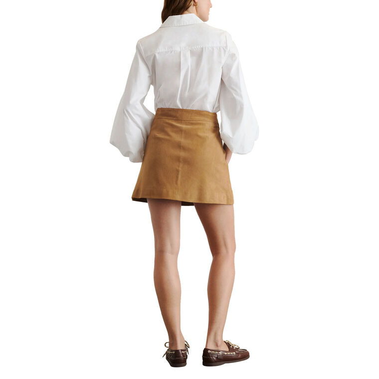 Fran Patch Pocket Suede Mini Skirt image number null