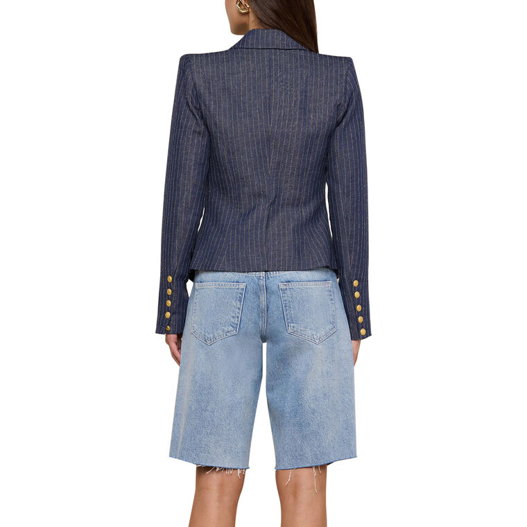 Solar Structured Pinstripe Blazer image number null