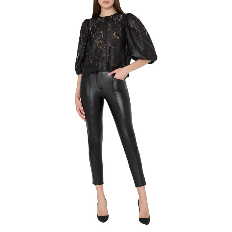 Nannie Textured Lace Puff Sleeve Top image number null