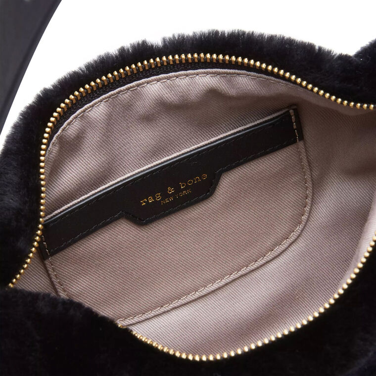 Mercer Small Shearling Hobo Bag image number null