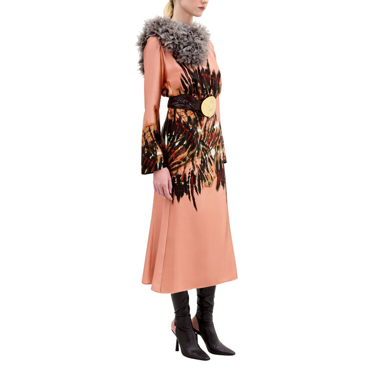 Pesaro Bell Sleeve Belted Midi Dress image number null