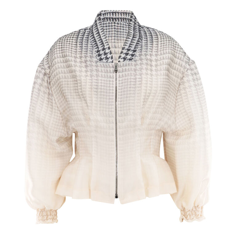 Nipped Waist Bomber Jacket image number null