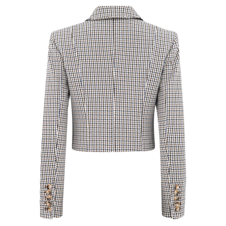 Fulham Houndstooth Cropped Jacket image number null
