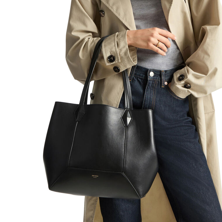 Soft Shiny Calf Leather Diamond Tote image number null