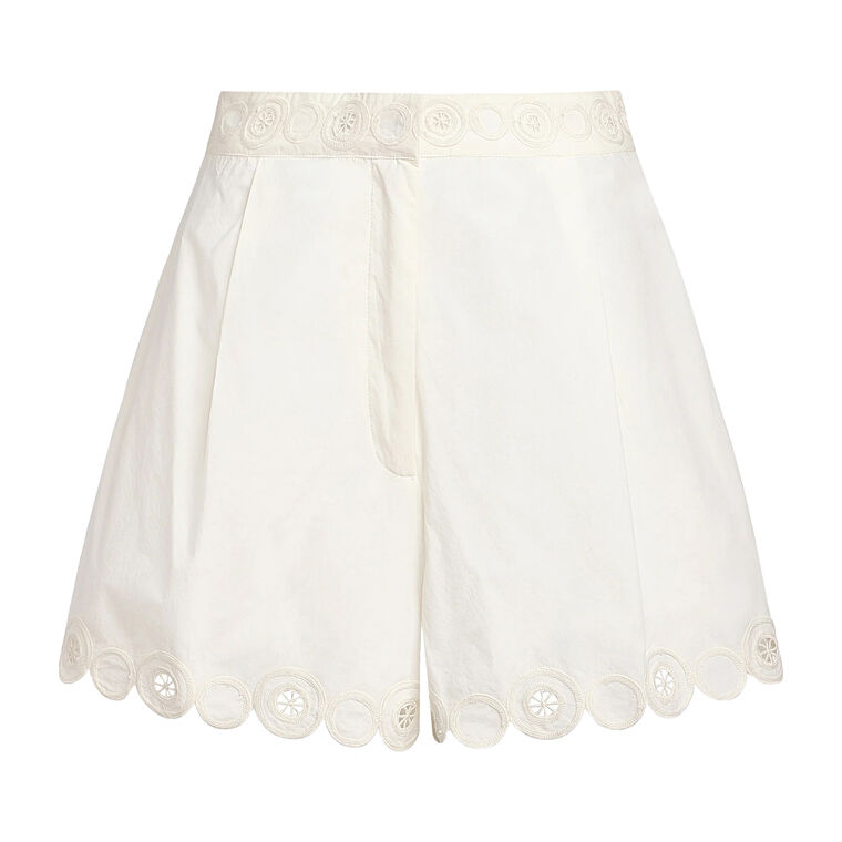 Betty High-Rise Scalloped Embroidery Short image number null