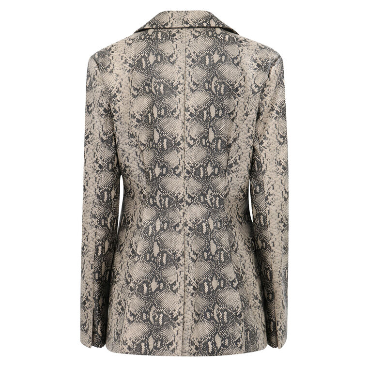 Afia Snake-Print Single-Breasted Blazer image number null