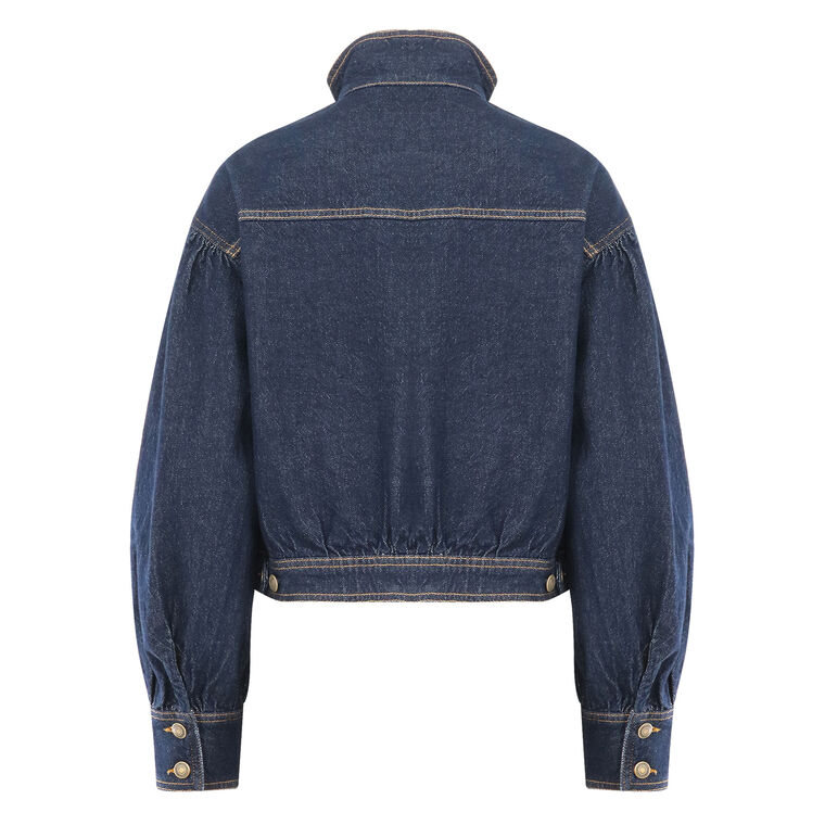 Monroe Etched Denim Jacket image number null