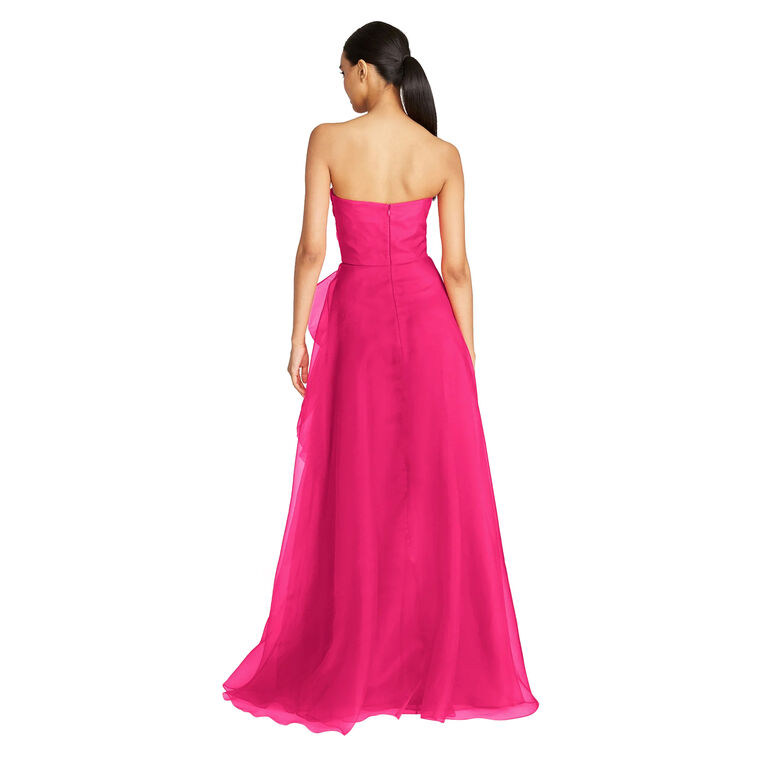 Teresa Strapless Draped Organza A-Line Gown image number null