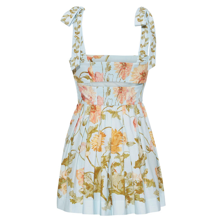 Tula Shoulder-Tie Fit-And-Flare Mini Dress image number null