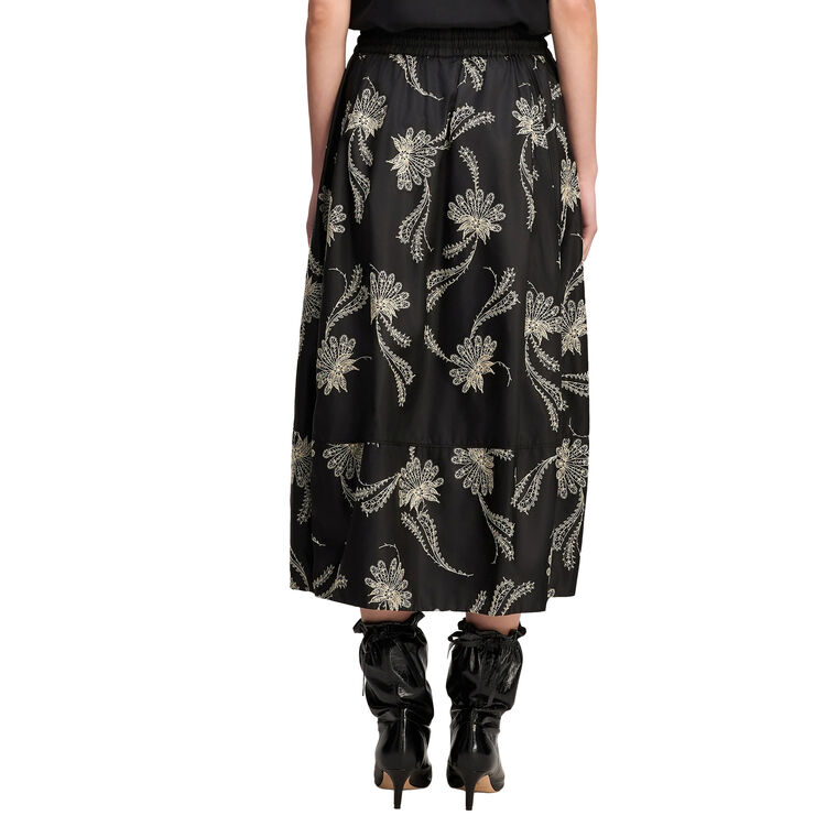 Paisley Fan Embroidered Sirani Skirt image number null