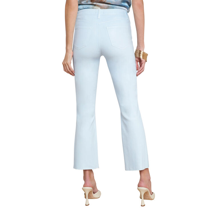 Kendra High Rise Coated Cropped Flare Jean image number null