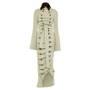 Bib Front Structured Trench Coat