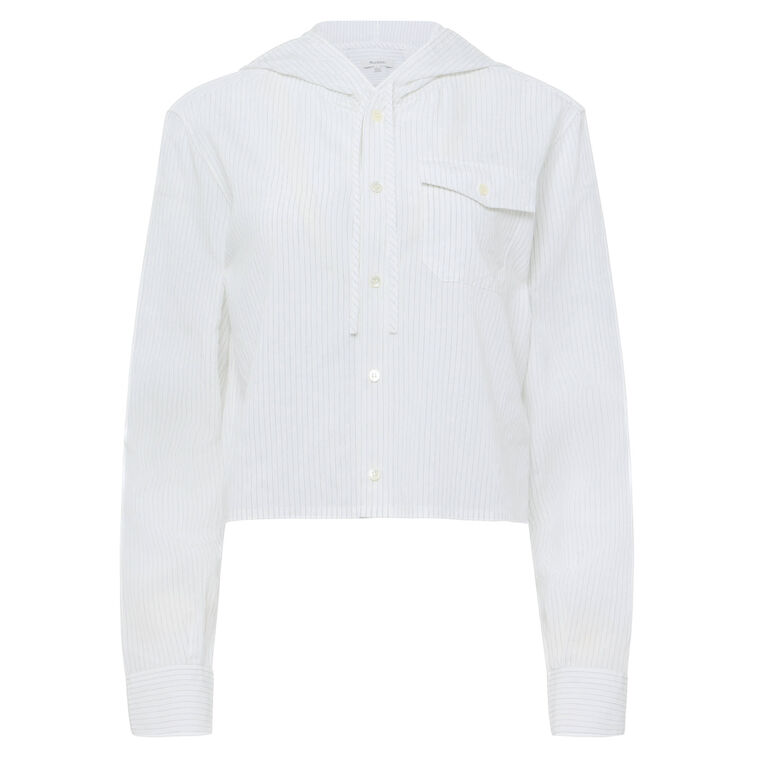 Long Sleeve Cropped Hooded Shirt image number null