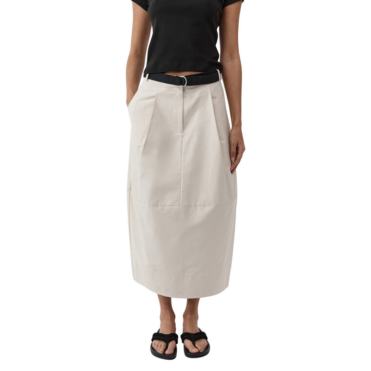 Canvas Pleat Cocoon Skirt image number null