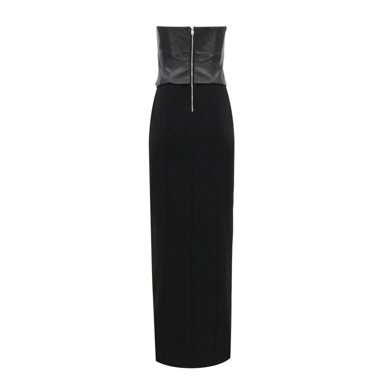 Adriana Strapless Mixed Media Maxi Dress image number null