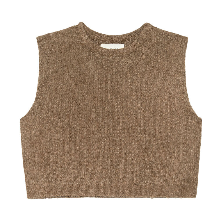 The Brushed Melange Sleeveless Sweater image number null