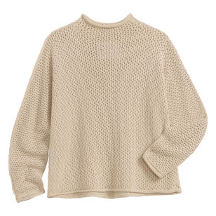 Monterey Rolled Funnel Neck Pointelle Sweater