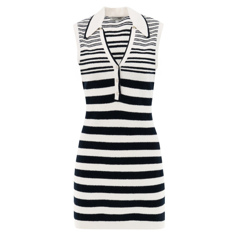Annette Cap Sleeve Collared Mini Dress image number null