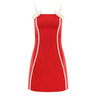 Contrast Piping Sun Dress